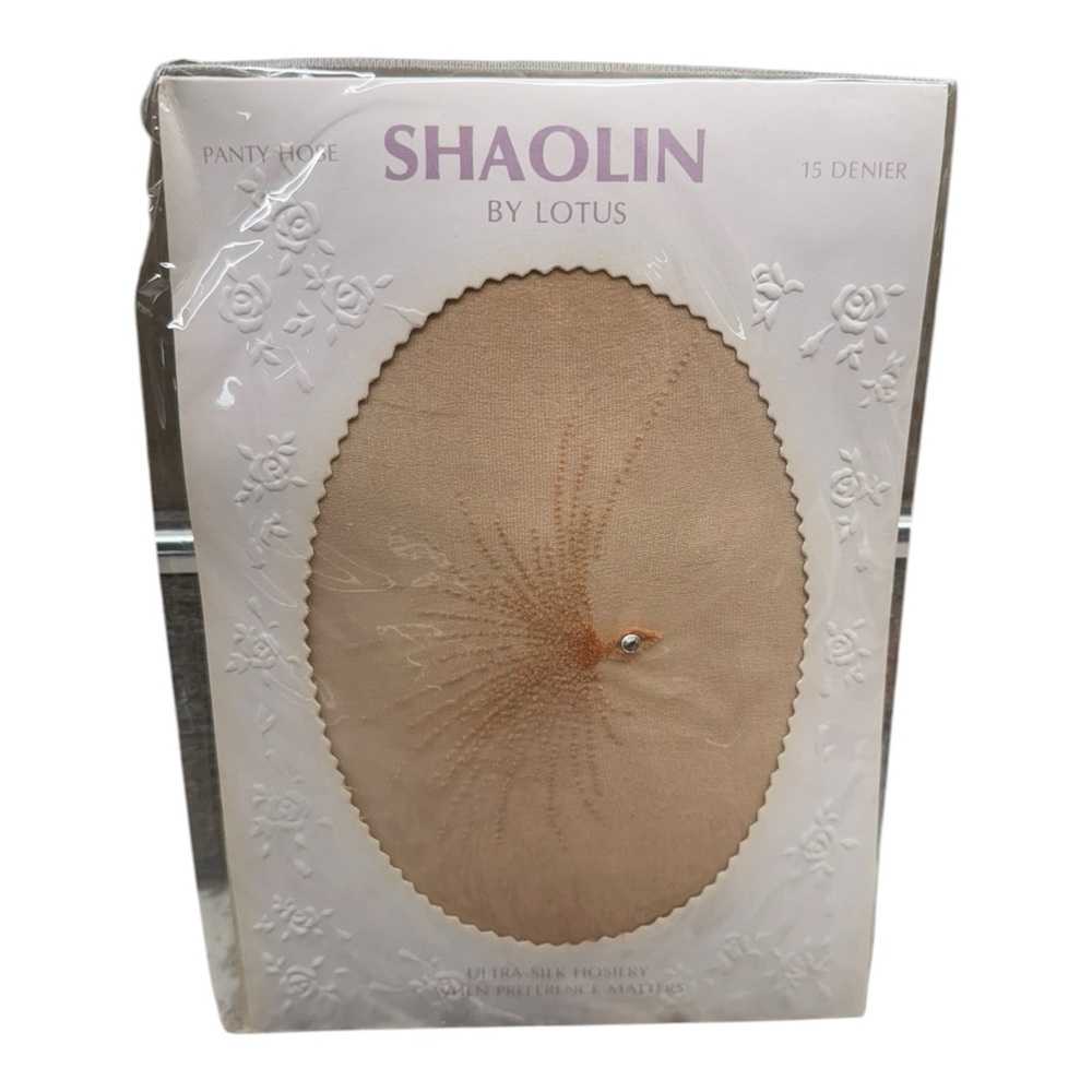 Vintage Shaolin by Lotus Design Pantyhose 15 Denier Beige fits 100-155lbs Nylon